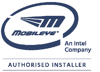 The Mobileye company branding with "authorised installer" written underneath